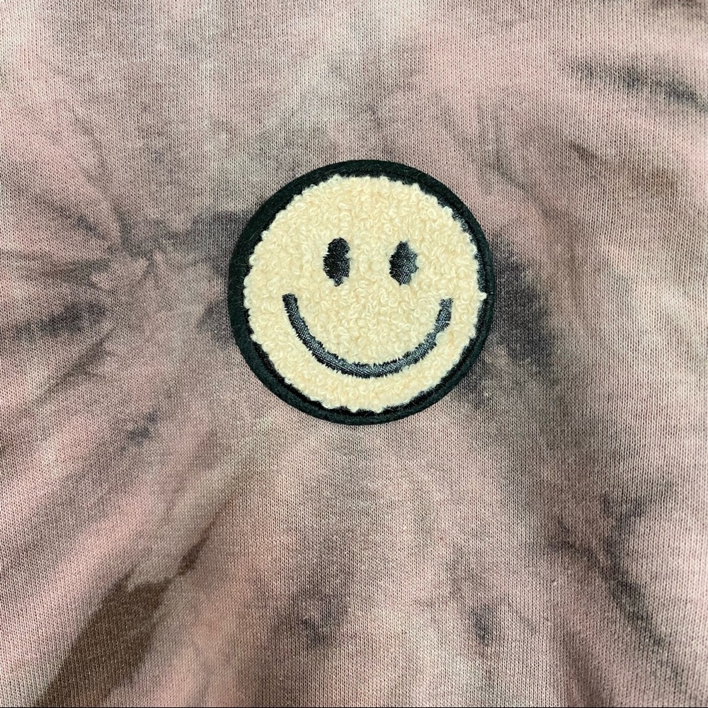 Upcycled Reflective Handmade Tie Dye Pullover Sweatshirt Womens Medium Pink - Picture 5 of 12